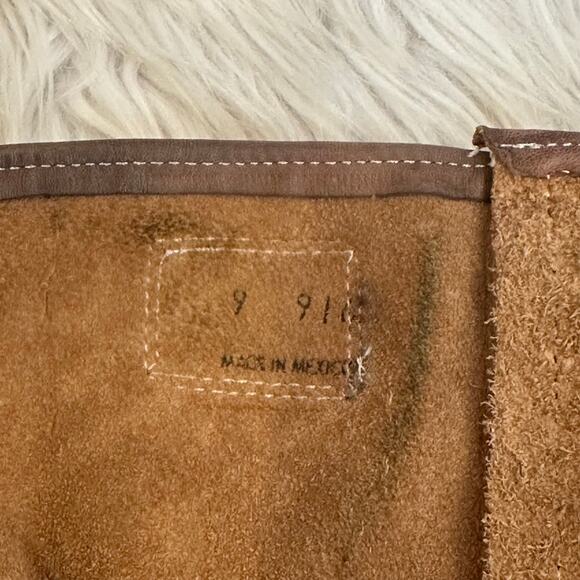 BED STU Cobbler Series 608 Riding Boots Leather Knee High Western Flat, Brown - Picture 9 of 10